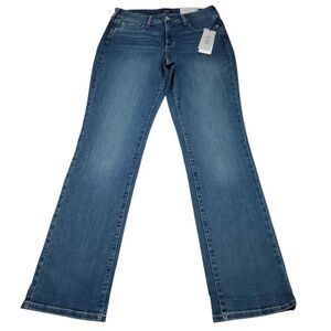 NYDJ Marilyn Straight Leg Stretch Premium Denim Jeans Lift Tuck Size 6 Blue